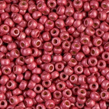Miyuki rocailles Perlen 8/0 - Matted duracoat galvanized light cranberry 8-4211F